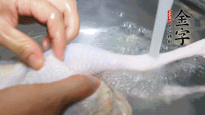 土雞處理干凈。（如果買不到土雞，一般的雞也是可以的，不過(guò)需要汆水。溫水下鍋汆燙7分鐘左右，汆燙時(shí)需要適時(shí)翻動(dòng)。汆燙雞肉是為了去掉生腥味，也是一次徹底清潔的過(guò)程，可以使燉出的湯清爽而不渾濁，鮮香而無(wú)異味）