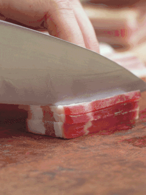 金字淡咸肉切絲。