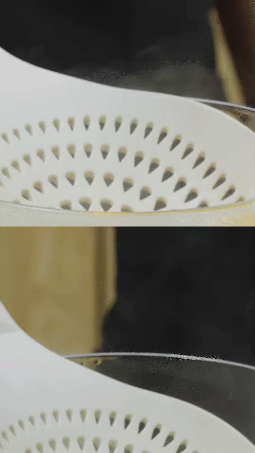 玉米筍對半切開、口蘑切片、豌豆去殼
