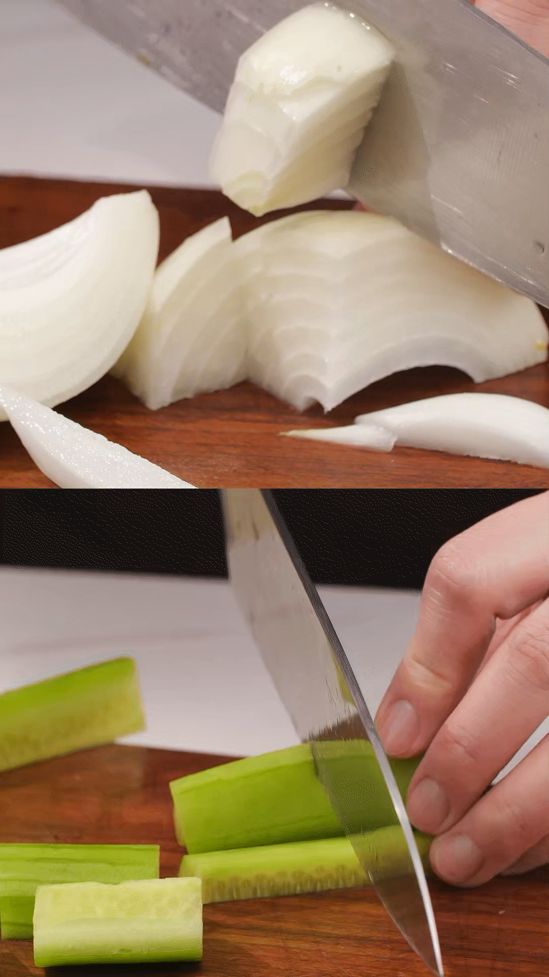 番茄、黃瓜、洋蔥切丁，用適量鹽殺水